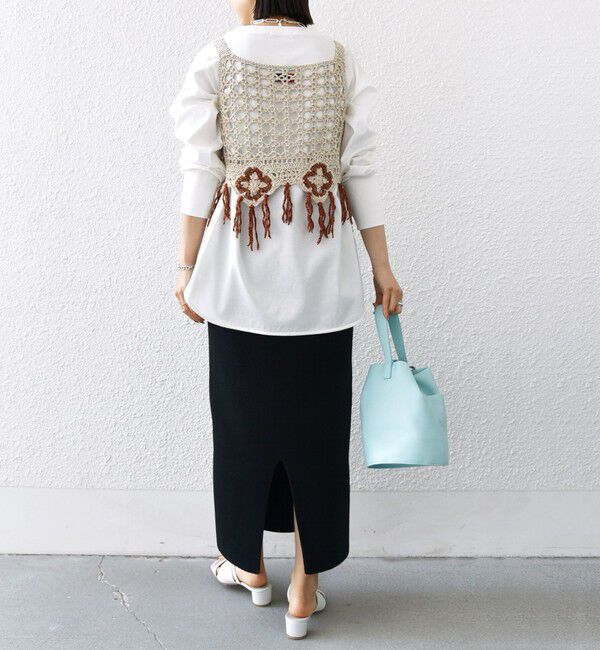 SHIPS for women「LOGAN KNITTING MILLS:〈手洗い可能〉モール ビスチェ」|ニット・セーター|