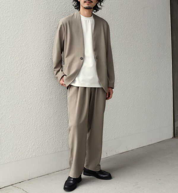 SHIPS Colors 「SHIPS Colors:〈吸水速乾・洗濯機可能〉2WAY ストレッチ ノーカラー ジャケット◇」|ノーカラージャケット|