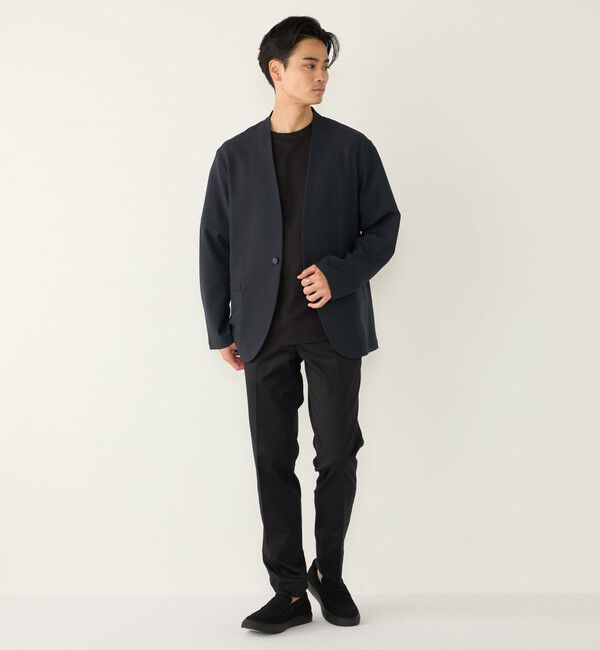SHIPS Colors 「SHIPS Colors:〈吸水速乾・洗濯機可能〉2WAY ストレッチ ノーカラー ジャケット◇」|ノーカラージャケット|