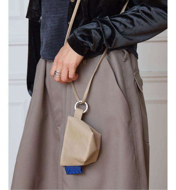 IENA LA BOUCLE「KAAN カーン MINI LANYARD ポーチ K-MPOSW-AZU」|その他|ベージュ