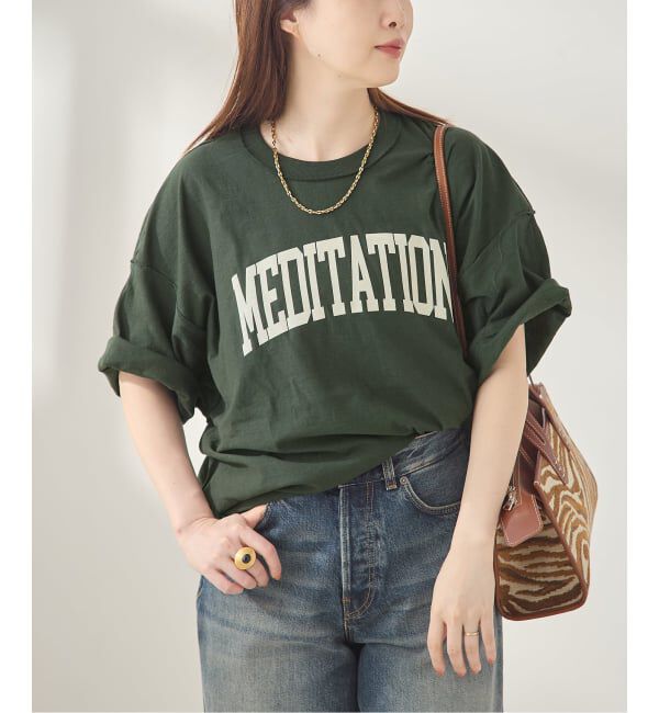 journal standard L'essage「ISNESS MUSIC/イズネス ミュージック 別注カレッジ風Tシャツ」|Tシャツ・カットソー|