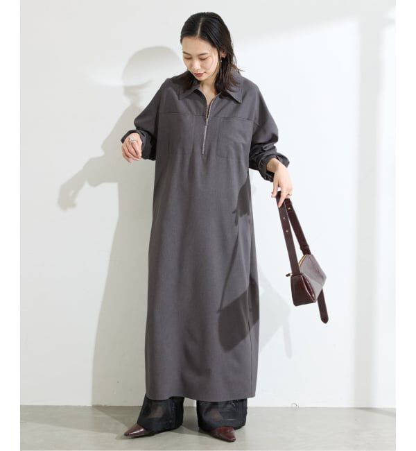 JOURNAL STANDARD「《追加予約》ウーリッシュツイルハーフジップワンピース」|ワンピース|