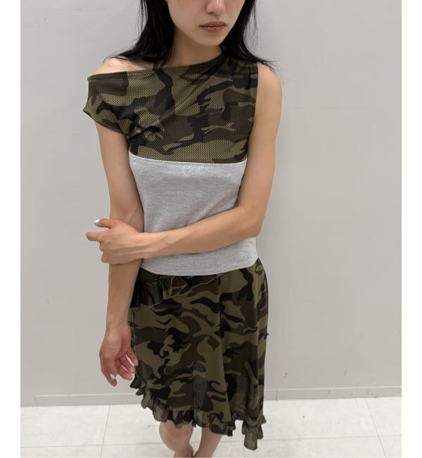 Oriens JOURNAL STANDARD「カモフラージュメッシュパネルTEE」|Tシャツ・カットソー|