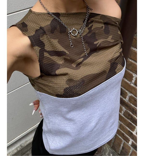 Oriens JOURNAL STANDARD「カモフラージュメッシュパネルTEE」|Tシャツ・カットソー|