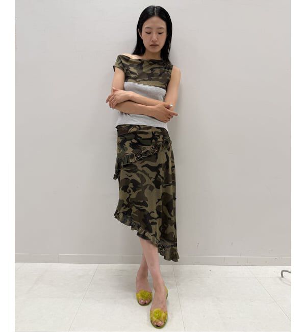 Oriens JOURNAL STANDARD「カモフラージュメッシュパネルTEE」|Tシャツ・カットソー|