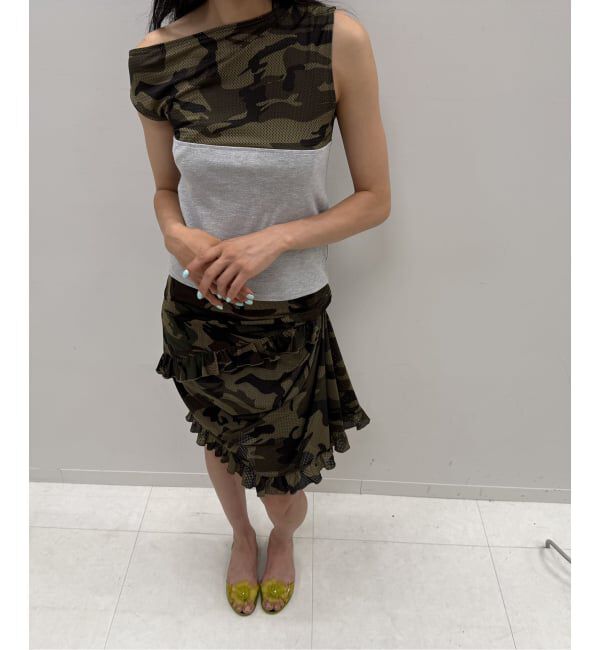 Oriens JOURNAL STANDARD「カモフラージュメッシュパネルTEE」|Tシャツ・カットソー|
