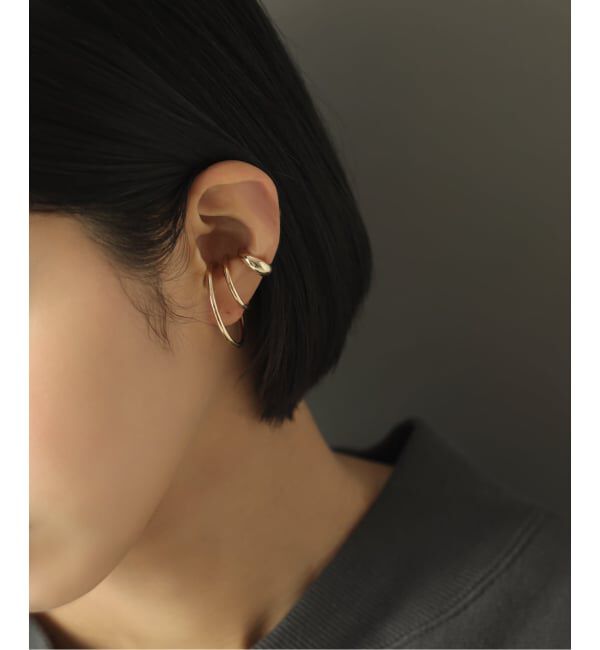 Lilas by Spick&Span「《予約》2cmサークルパイプイヤーカフ K10（片耳）」|イヤーカフ|