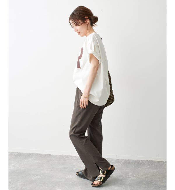 Spick and Span「ライトスリットイージーパンツ」|スラックス|