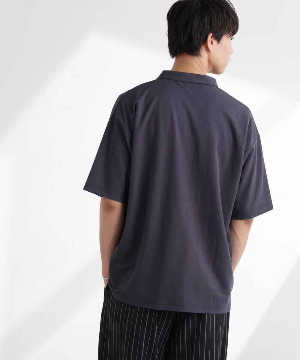 NANO universe「レーヨンナイロンポンチスキッパーシャツ 半袖」|Tシャツ・カットソー|