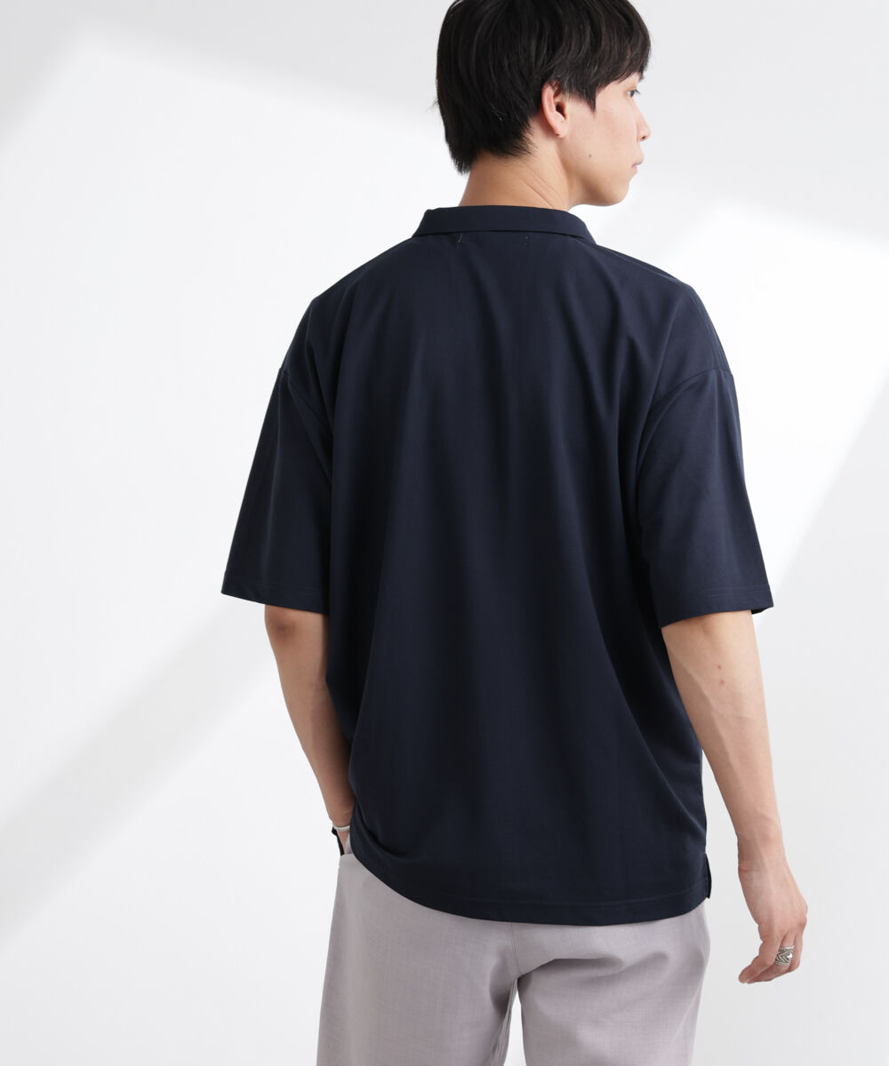 NANO universe「レーヨンナイロンポンチスキッパーシャツ 半袖」|Tシャツ・カットソー|