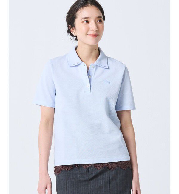 LACOSTE「ダブルカラー鹿の子鹿の子ポロシャツ」|ポロシャツ|