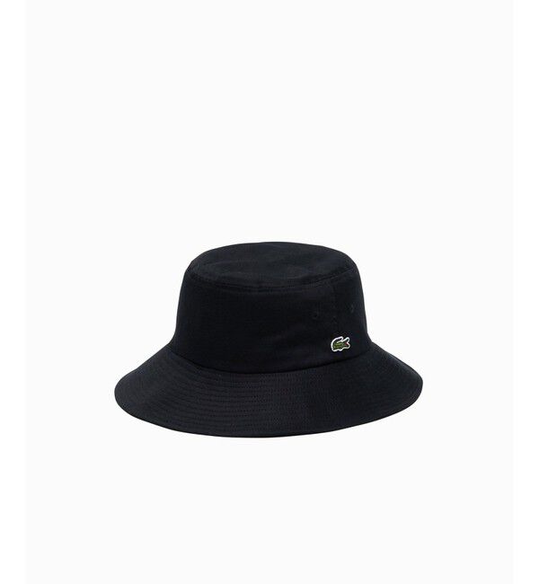LACOSTE「ブランドネームロゴ刺繍エッセンシャルバケットハット」|ハット|