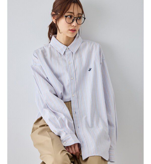 Rope&rsquo;Picnic「【BEVERLYHILLS POLO CLUB・一部店舗限定】ストライプビッグシルエットシャツ」|シャツ・ブラウス|