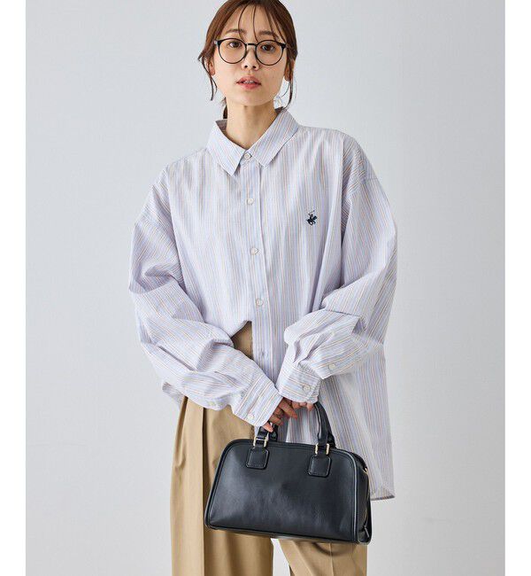 Rope&rsquo;Picnic「【BEVERLYHILLS POLO CLUB・一部店舗限定】ストライプビッグシルエットシャツ」|シャツ・ブラウス|