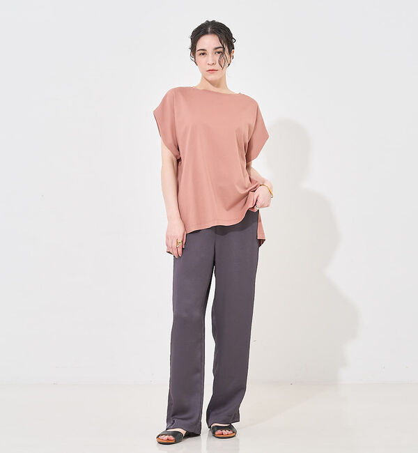 collex「【接触冷感・UVカット】コンパクトクールフレンチスリーブチュニック」|Tシャツ・カットソー|