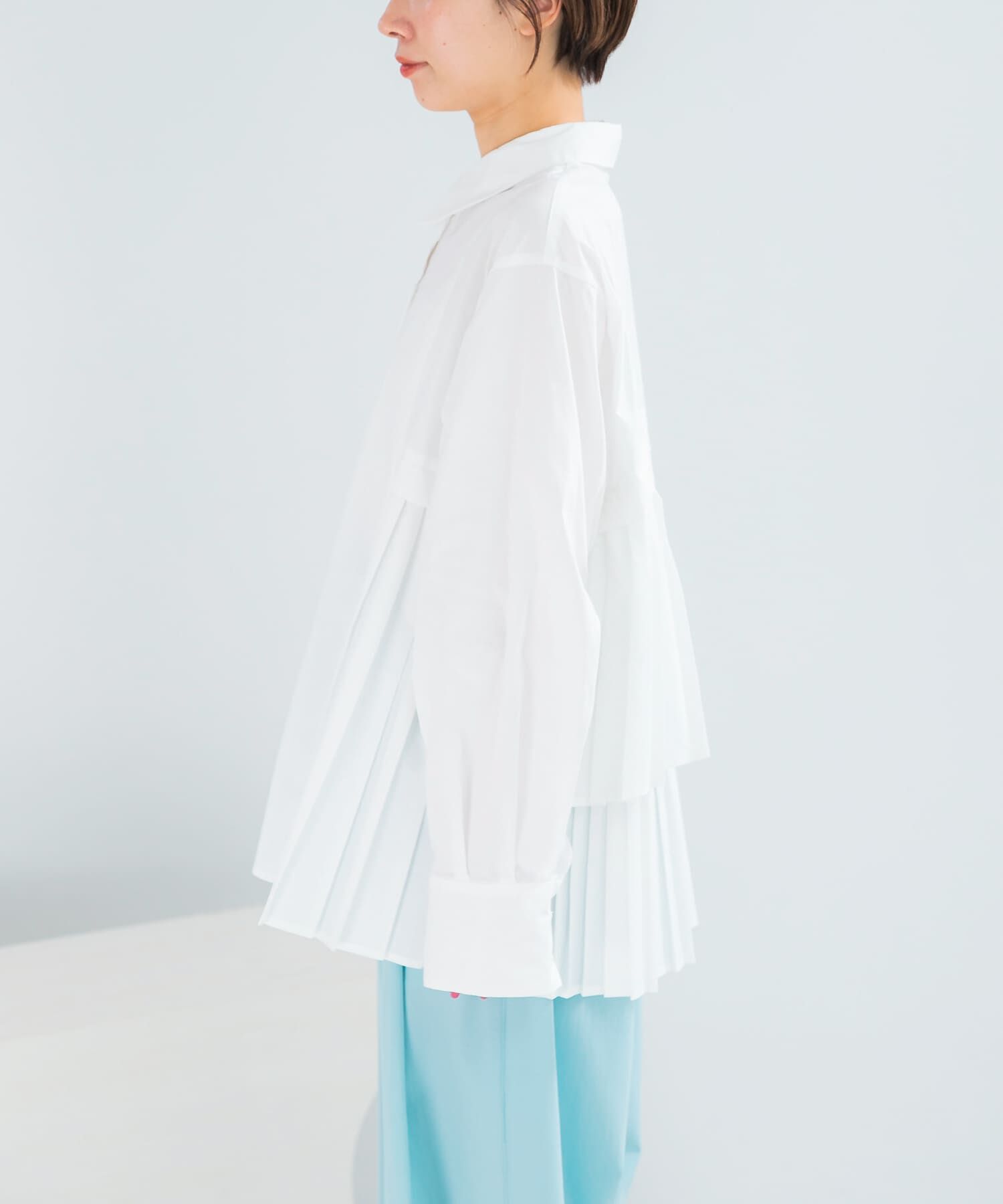 URBAN RESEARCH ROSSO「ELENDEEK　PLEATS LAYERED SHIRTS」|シャツ・ブラウス|