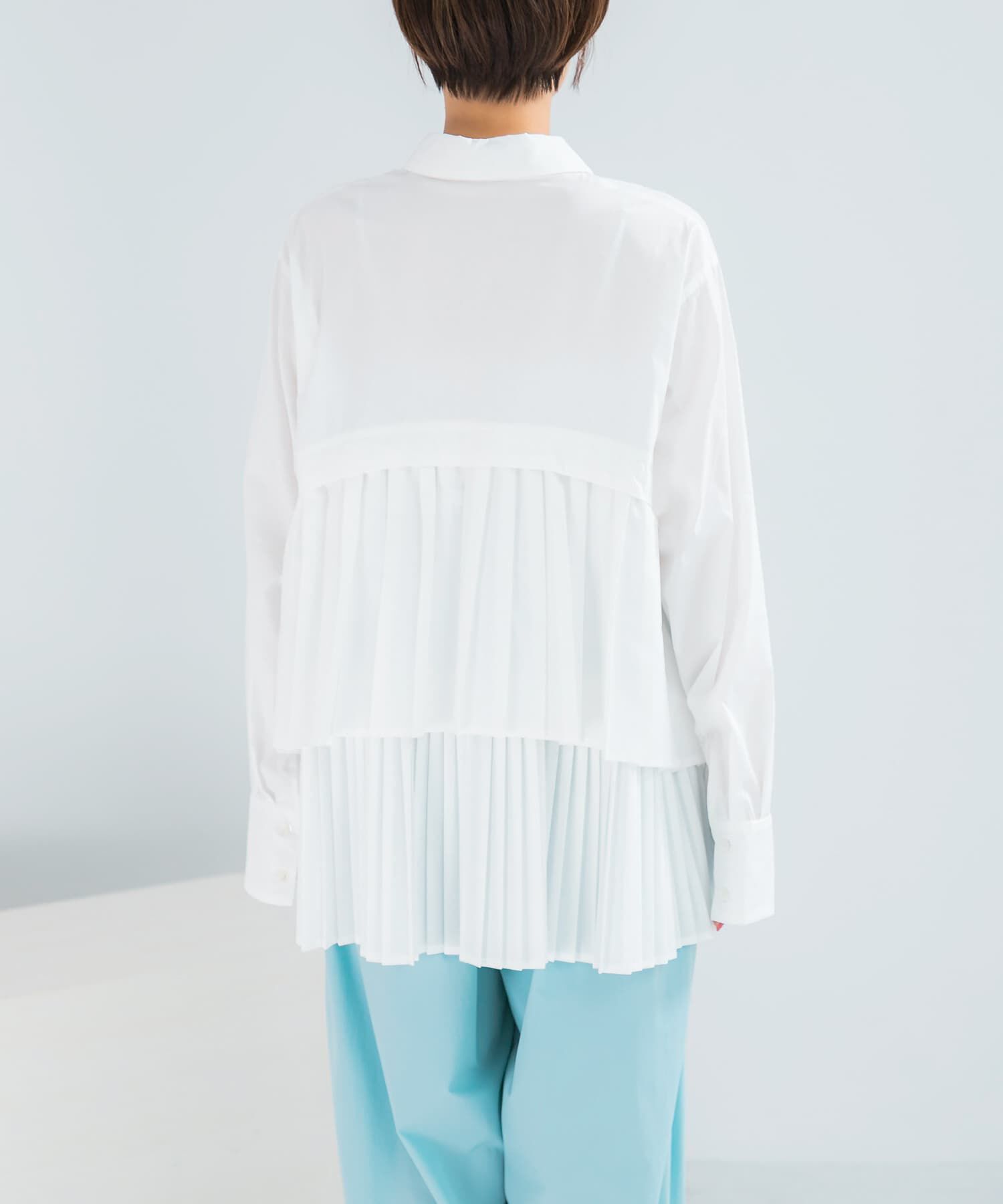 URBAN RESEARCH ROSSO「ELENDEEK　PLEATS LAYERED SHIRTS」|シャツ・ブラウス|