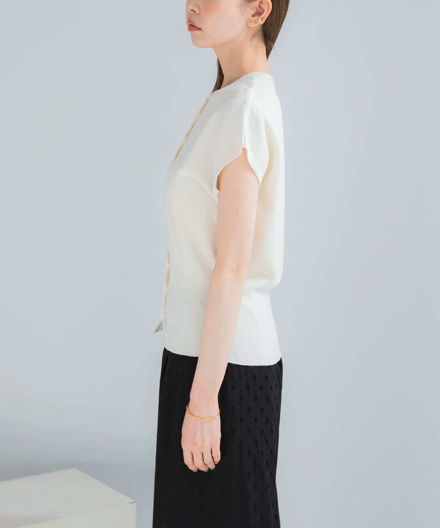 URBAN RESEARCH ROSSO「リネンコットンウエストシェイプデザインニット」|ニット・セーター|