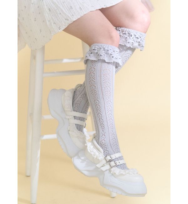 merry jenny「靴下屋&times;merry jenny flower lace knit sock」|ソックス|