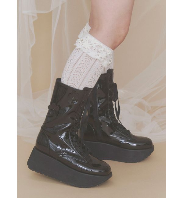 merry jenny「靴下屋&times;merry jenny flower lace knit sock」|ソックス|
