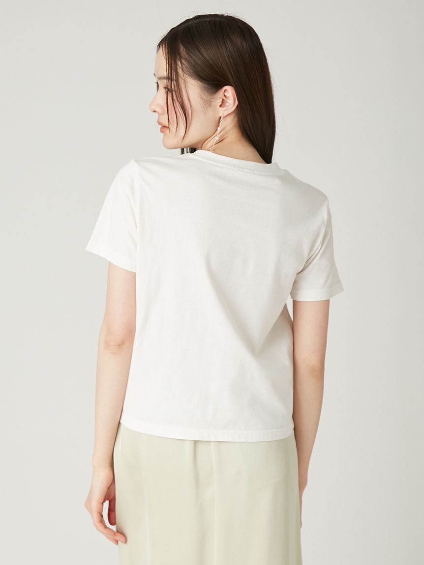 FRAY I.D「グラフィックプリントコンパクトTシャツ／ウォッシャブル・UVカット」|Tシャツ・カットソー|
