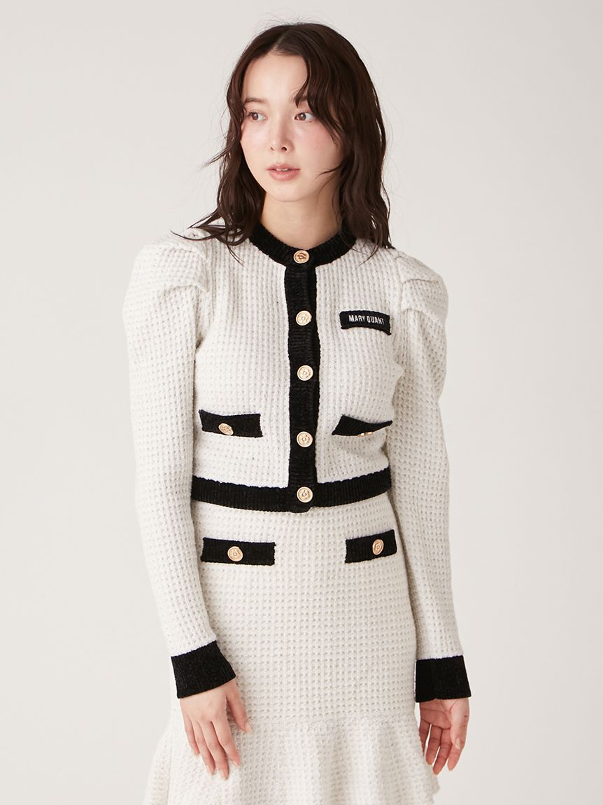 LILY BROWN「【WEB・一部店舗限定カラー】【LILY BROWN&times;MARY QUANT】ツイードニットカーディガン」|カーディガン|