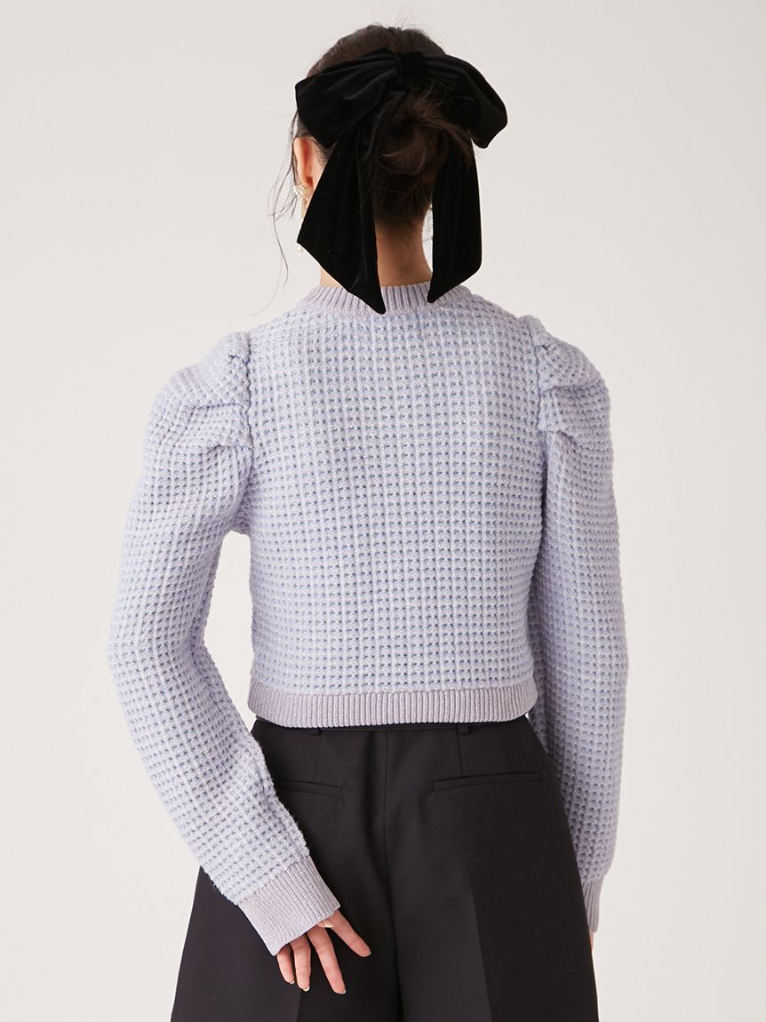 LILY BROWN「【WEB・一部店舗限定カラー】【LILY BROWN&times;MARY QUANT】ツイードニットカーディガン」|カーディガン|