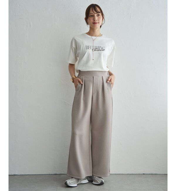ikka「GOKU楽リブダンボールワイドパンツ」|その他|