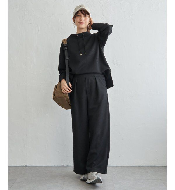 ikka「GOKU楽リブダンボールワイドパンツ」|その他|