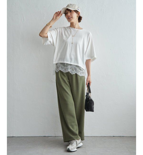 ikka「GOKU楽リブダンボールワイドパンツ」|その他|