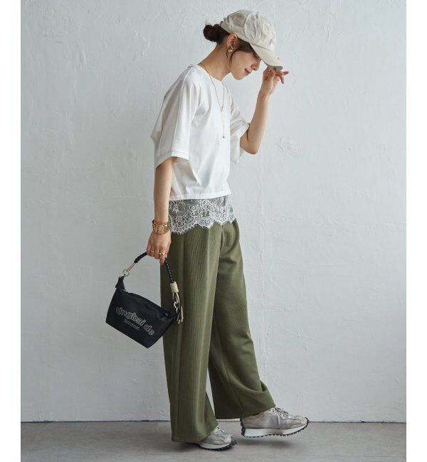 ikka「GOKU楽リブダンボールワイドパンツ」|その他|