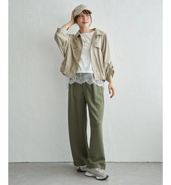 ikka「GOKU楽リブダンボールワイドパンツ」|その他|