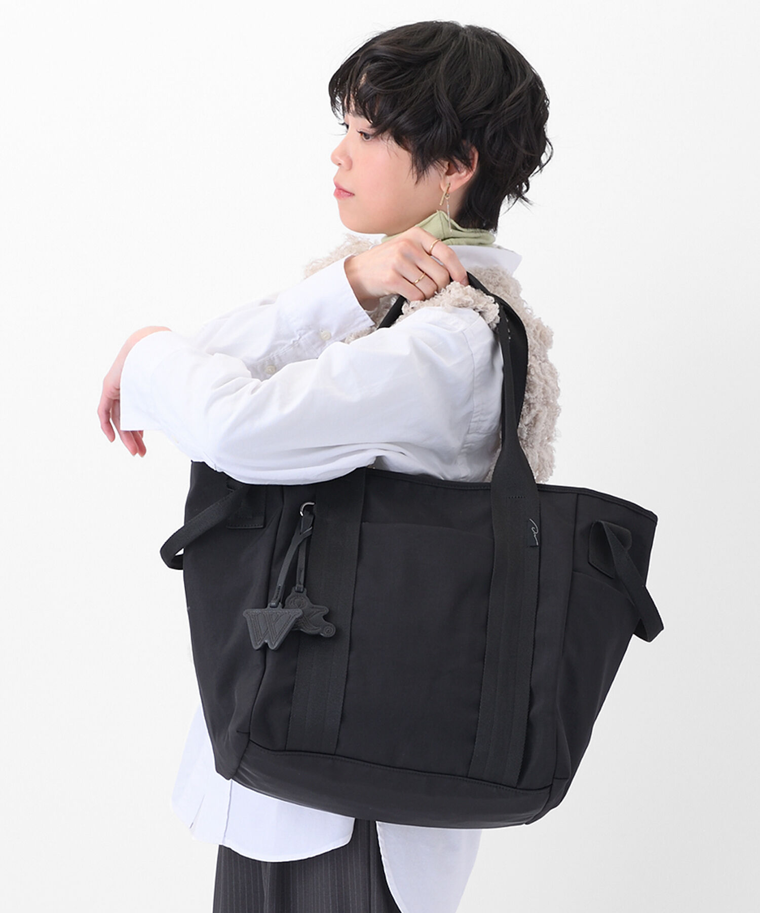 W&.Day/Night「W&.Day/Night  エム―トトートバッグ 2WAY マザーズバッグ B4サイズ 20522」|トートバッグ|ブラック