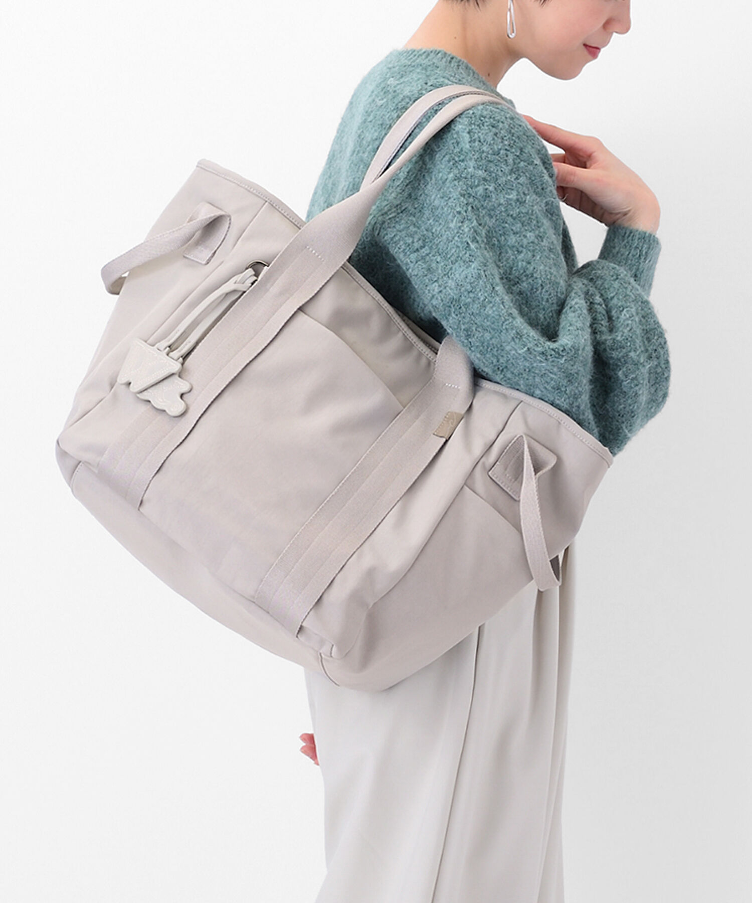 W&.Day/Night「W&.Day/Night  エム―トトートバッグ 2WAY マザーズバッグ B4サイズ 20522」|トートバッグ|ライトグレー