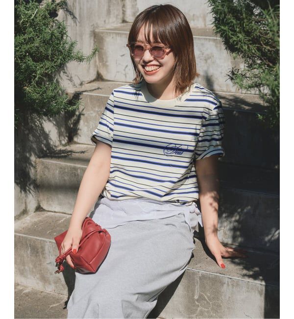 SLOBE IENA「DEUS/デウスエクスマキナ Pierre Stripe Tee」|Tシャツ・カットソー|