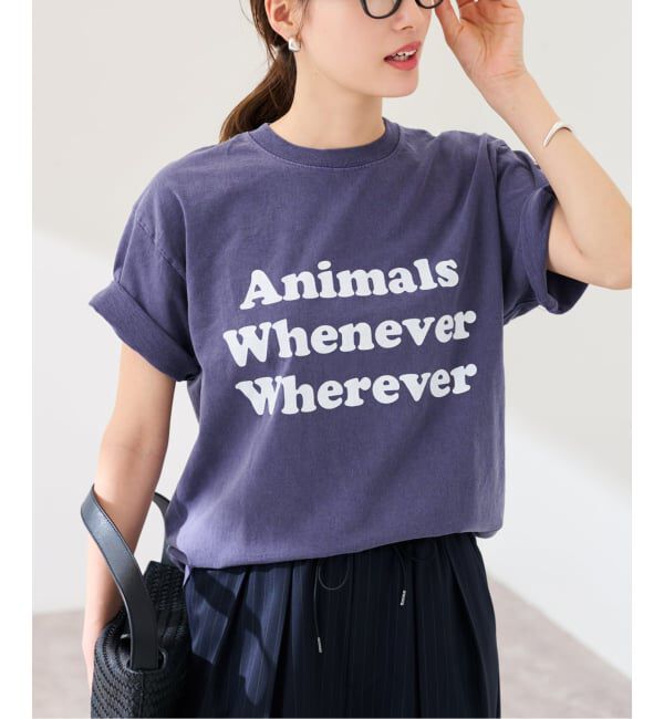 FRAMeWORK「STUDIO ANIMALS 別注WHENEVER WH」|Tシャツ・カットソー|ネイビー