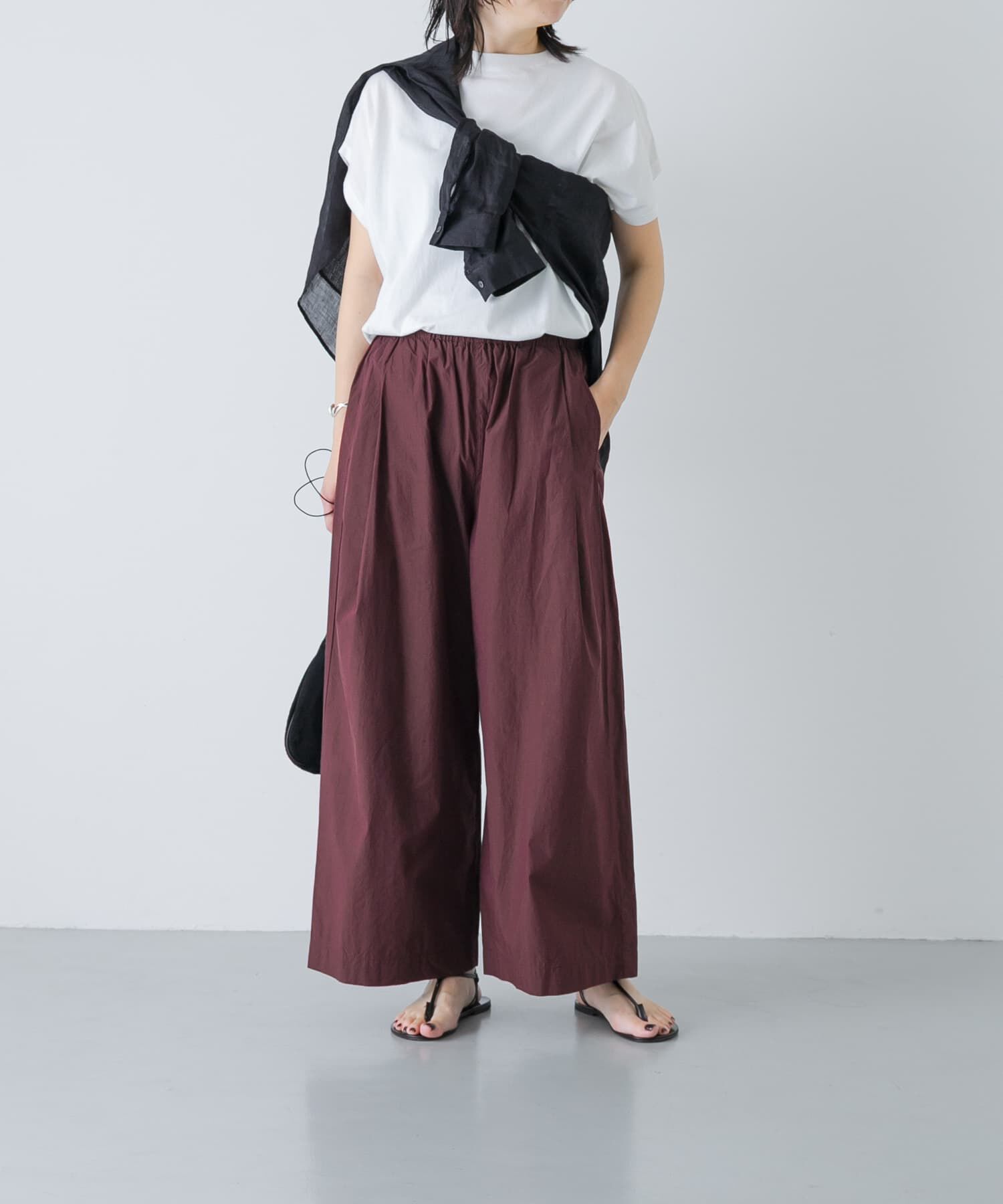 かぐれ「コットンサイドタックワイドパンツ」|その他|