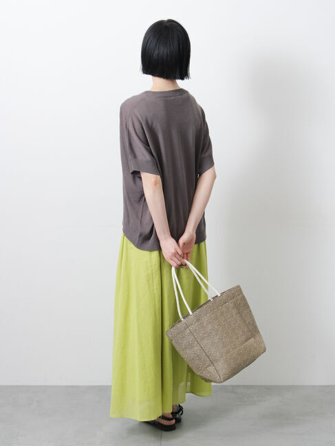 Samansa Mos2「◇【マシンウォッシャブル.接触冷感】麻タッチニットPO」|ニット・セーター|
