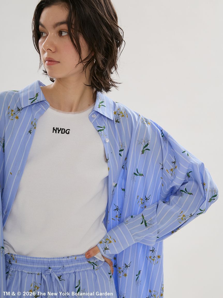 emmi atelier「【emmi&times;NYBG】ストライプリラックスシャツ【セットアップ対応】/ウォッシャブル」|シャツ・ブラウス|