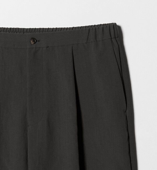 UNITED ARROWS「＜District＞ポリエステルタッサー 1プリーツ ワイド イージーパンツ」|チノ|