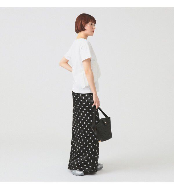 Ray BEAMS 「アシメ ギャザー フリル Tシャツ」|Tシャツ・カットソー|