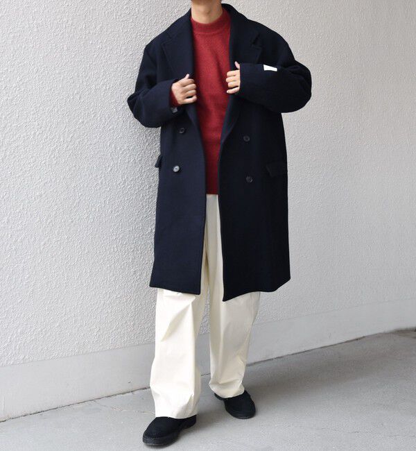 SHIPS any「SHIPS any: PURE WOOL MELTON ダブル チェスターコート 25AW◇」|チェスターコート|