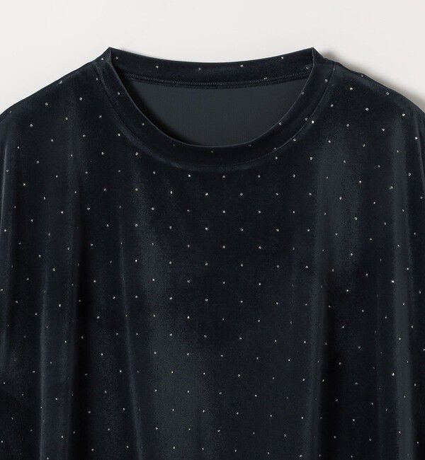 SHIPS any「《予約》SHIPS any:〈洗濯機可能〉ポリエステルベロア ラメ ドット ワイド カットソー」|Tシャツ・カットソー|