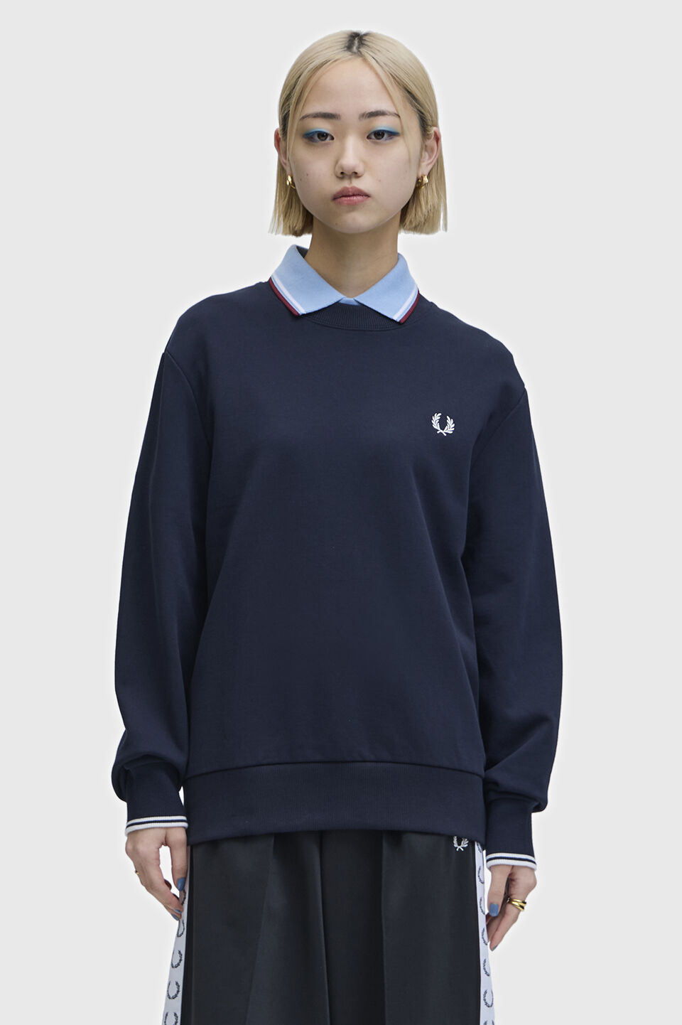 FRED PERRY 「Crew Neck Sweatshirt／フレッドペリースウェットシャツ」|Tシャツ・カットソー|NAVY