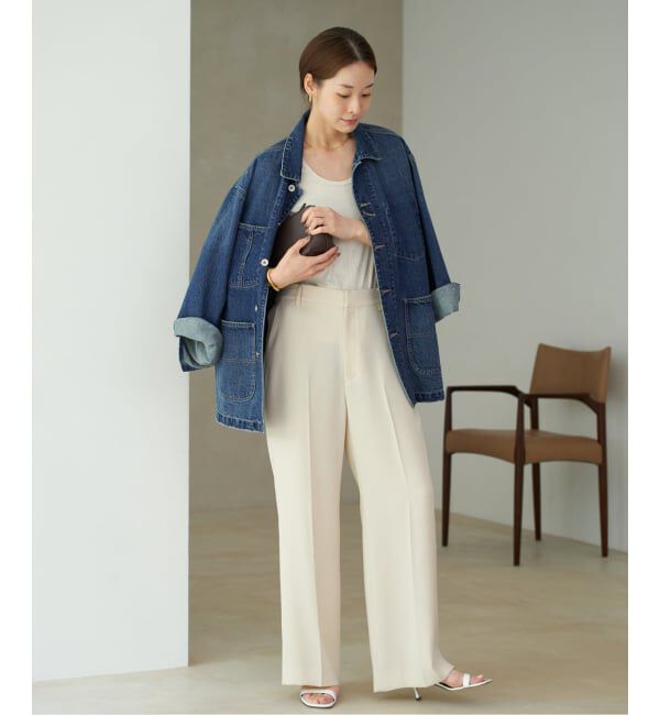 Plage「《一部カラーWEB限定追加》coverall」|デニムジャケット|