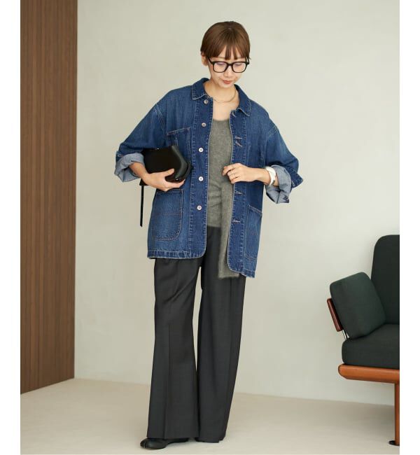 Plage「《一部カラーWEB限定追加》coverall」|デニムジャケット|