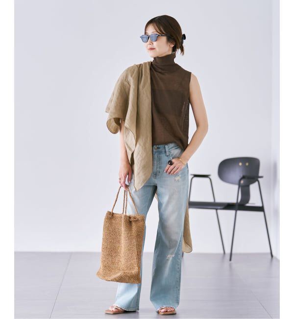 Plage「Healthy denim / ヘルシーデニム 別注 FLARE CRUSHED デニムパンツ」|デニム|