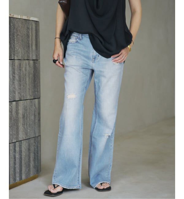 Plage「Healthy denim / ヘルシーデニム 別注 FLARE CRUSHED デニムパンツ」|デニム|