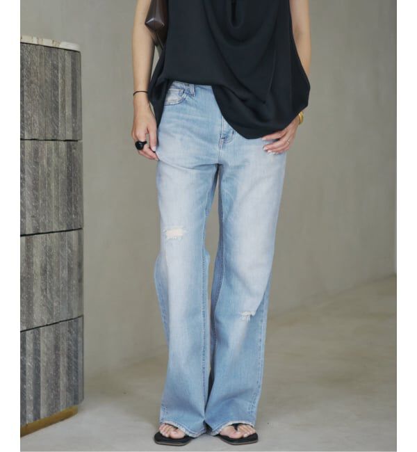 Plage「Healthy denim / ヘルシーデニム 別注 FLARE CRUSHED デニムパンツ」|デニム|