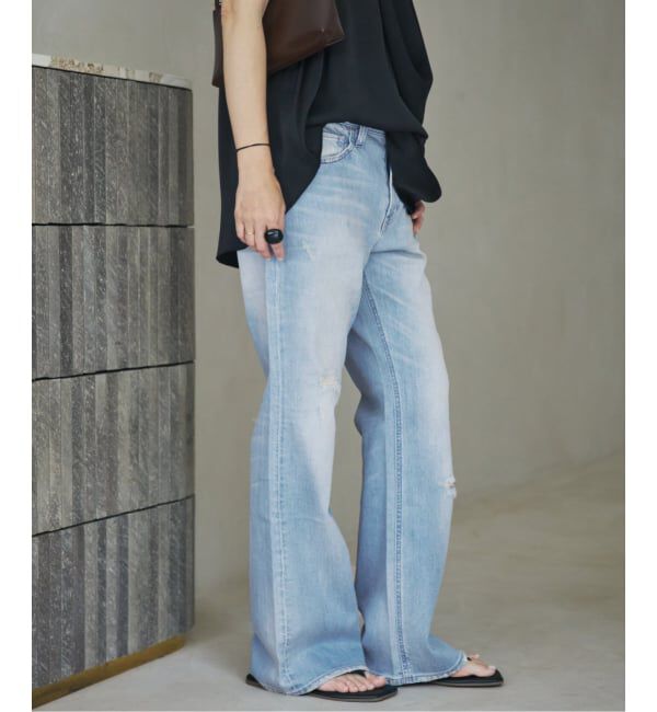 Plage「Healthy denim / ヘルシーデニム 別注 FLARE CRUSHED デニムパンツ」|デニム|